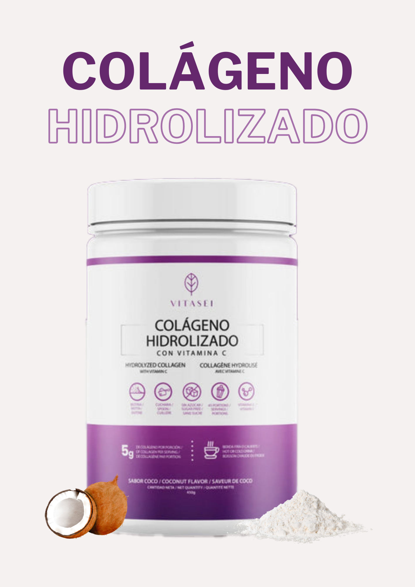 Colágeno Hidrolizado en polvo con Resveratrol y Vitamina C la clave para tu Belleza Natural
