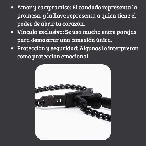 Pulsera llave y candado para pareja