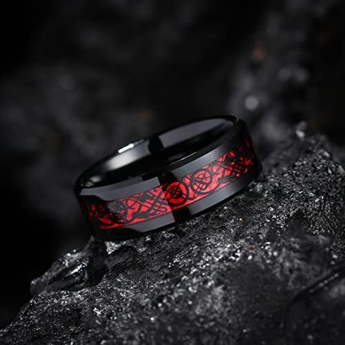 Anillo de tungsteno rojo