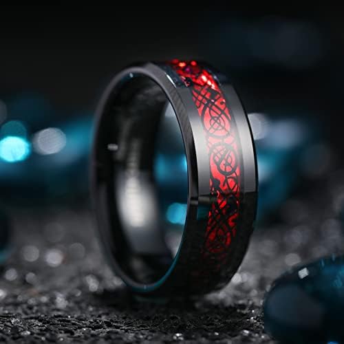 Anillo de tungsteno rojo