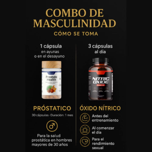 DUO PARA SALUD PROSTATICA - PROSTATE HEALTH, OXIDO NITRICO
