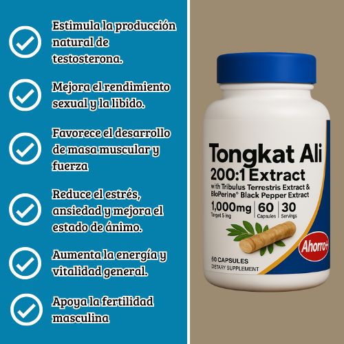 TONGKAT ALI - MEJORA ENERGIA FISICA