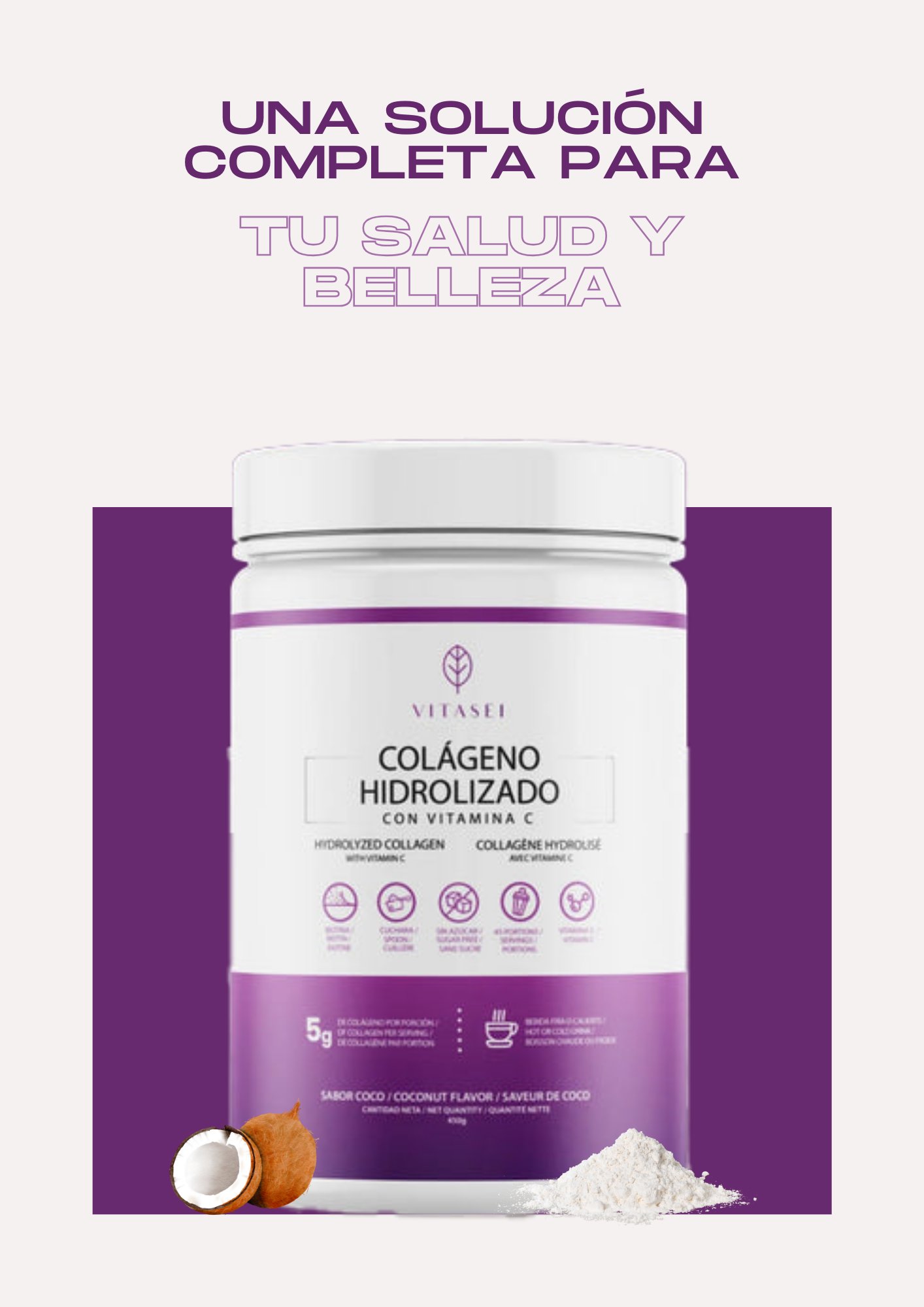 Colágeno Hidrolizado en polvo con Resveratrol y Vitamina C la clave para tu Belleza Natural