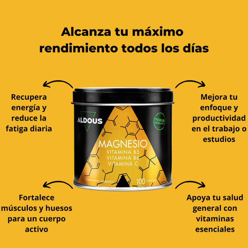 Cápsulas de Magnesio: Recupera tu energía - 100 cápsulas