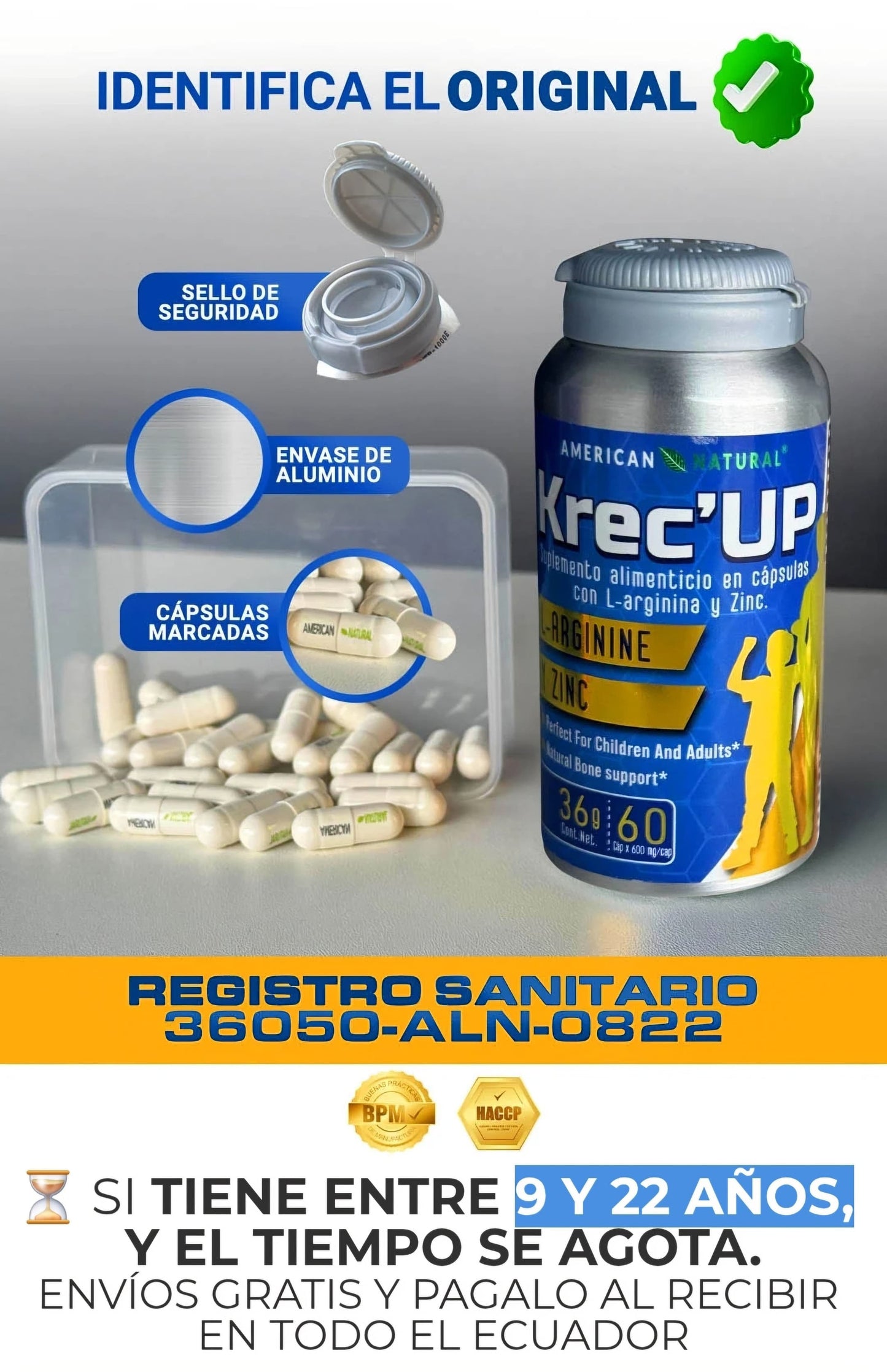 KrecUP™ - CAPSULAS ESTIMULADORAS DE CRECIMIENTO