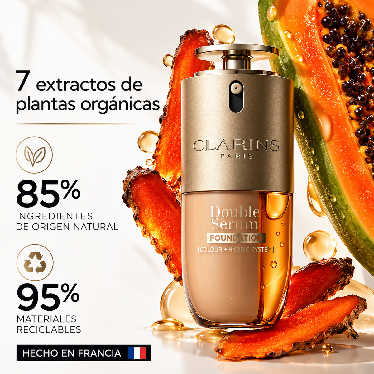 DOUBLE SERUM FOUNDATION - La primera fórmula 2 EN 1 maquillaje y tratamiento antiedad