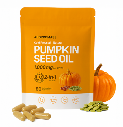 Pumpkin Seed Oil - Aceite puro de semilla de calabaza /Apoya la salud prostática naturalmente