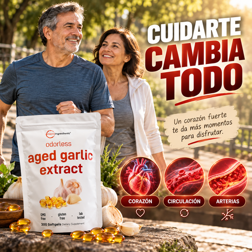 CAPSULAS DE EXTRACTO DE AJO AÑEJADO - Tratamiento para la presión arterial