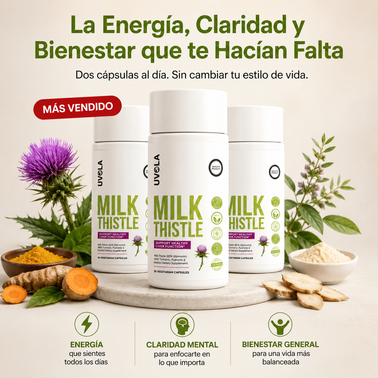 Capsulas de apoyo hepático con cardo marianos PLUS+ - Renueva tu salud desde adentro