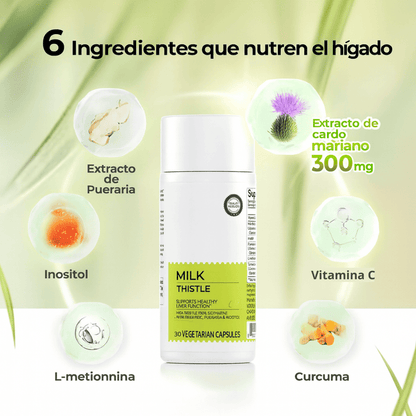 Detox Hepatico Natural para el hígado con Cardo Mariano y Cúrcuma