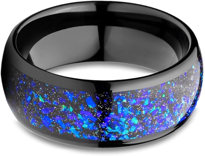 Juego De 2 Anillos De Acero De Tungsteno - Diseño Vintage Mystic Star, Para Parejas O Regalo