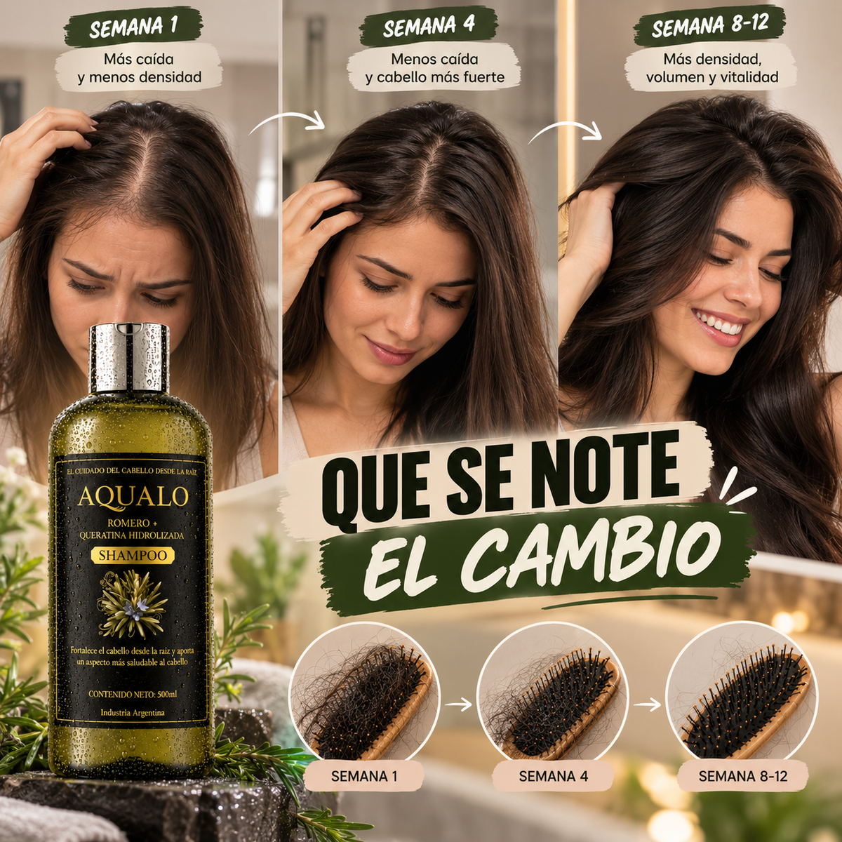 Champú ANTICAIDA AQUALO™ – Frená la caída de tu pelo y recupera tu confianza con el champú mas potente del mercado