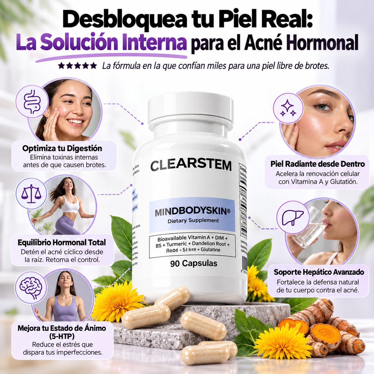 MINDBODYSKIN  - Arranca el Acné de Raíz y Recupera tu confianza