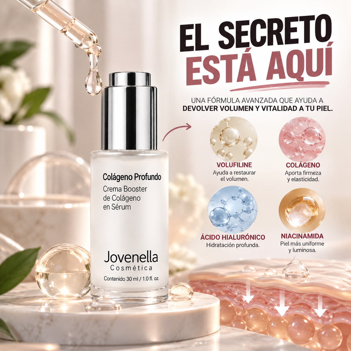 VoluFine | Suero coreano de colágeno para piel madura - Adiós al envejecimiento