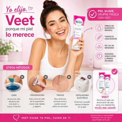 Crema Veet - Depilación al instante