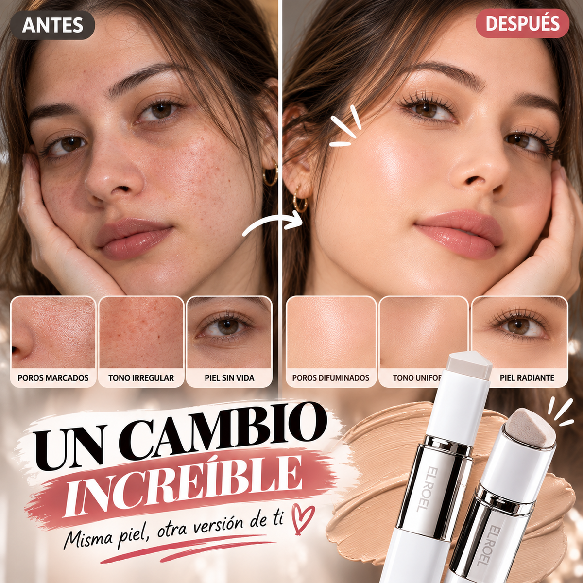 Base Coreana + Sérum - La unica base que se adapta 100% a tu piel y te nutre