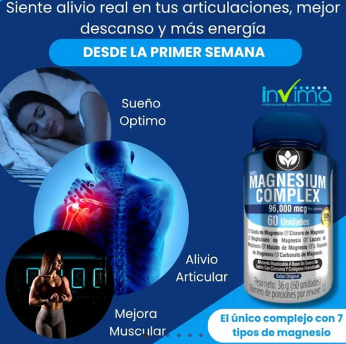 Magnesium Complex® 7 Tipos de Magnesio/Energía, descanso y rendimiento en equilibrio