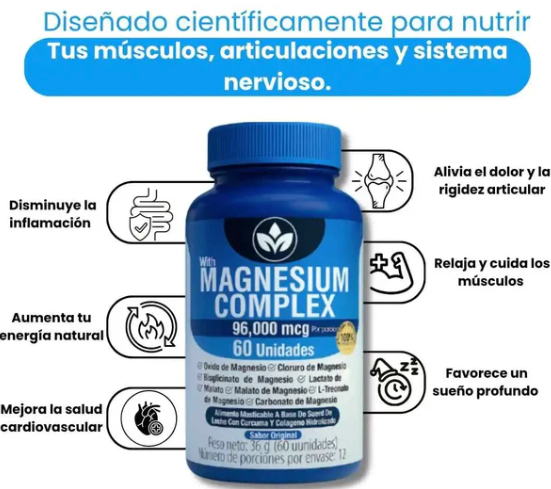Magnesium Complex® 7 Tipos de Magnesio/Energía, descanso y rendimiento en equilibrio