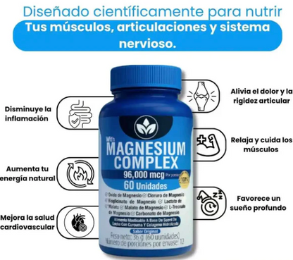 Magnesium Complex® 7 Tipos de Magnesio/Energía, descanso y rendimiento en equilibrio