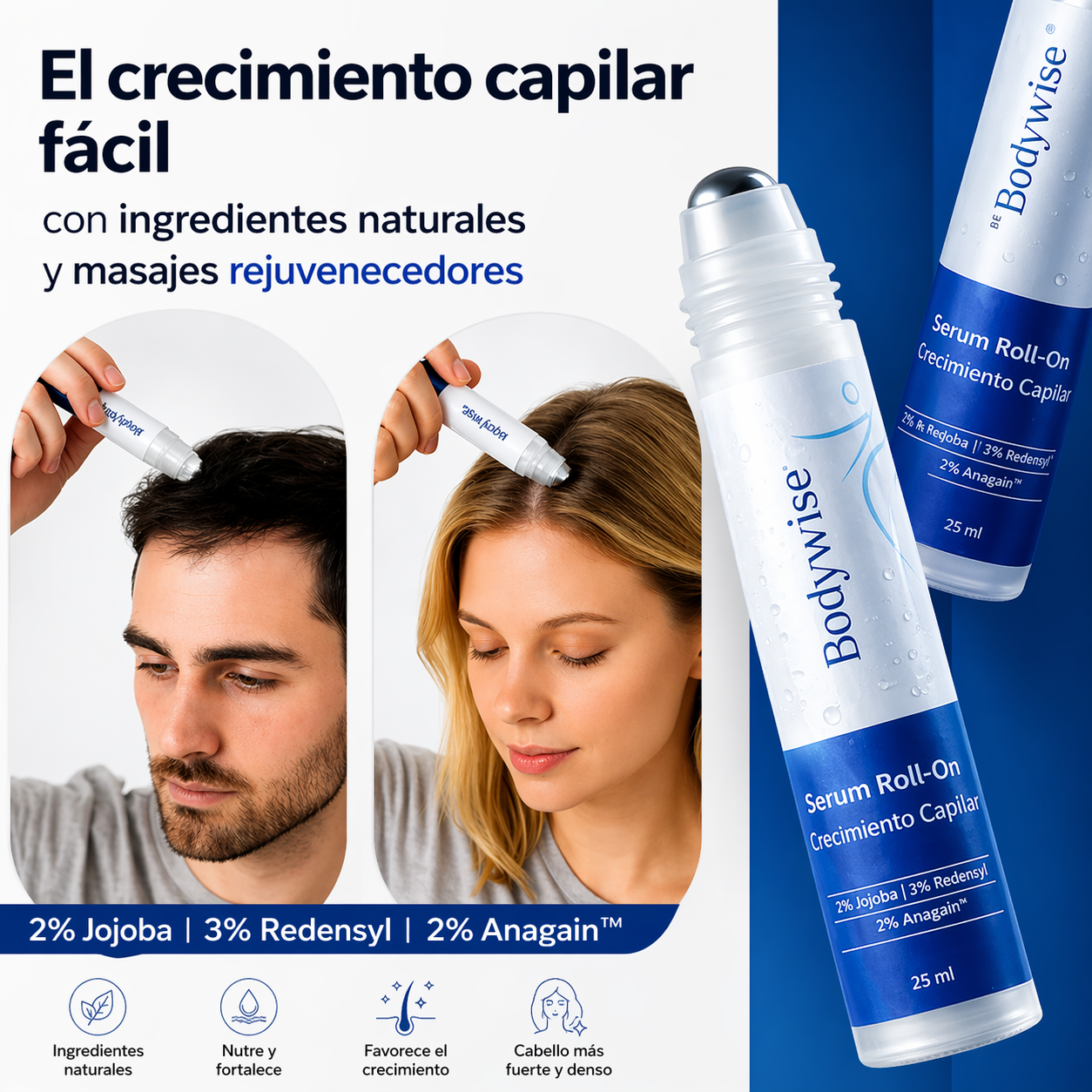 Roll-On de Crecimiento Capilar - Recupera tu cabello y tu autoestima