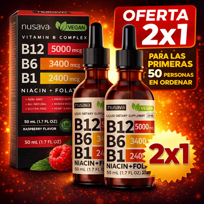 Gotas Vitamina B12 5 en 1 (OFERTA 2X1) - Recupera la confianza en ti mismo