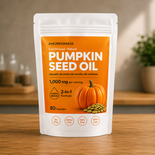 Pumpkin Seed Oil - Aceite puro de semilla de calabaza /Apoya la salud prostática naturalmente