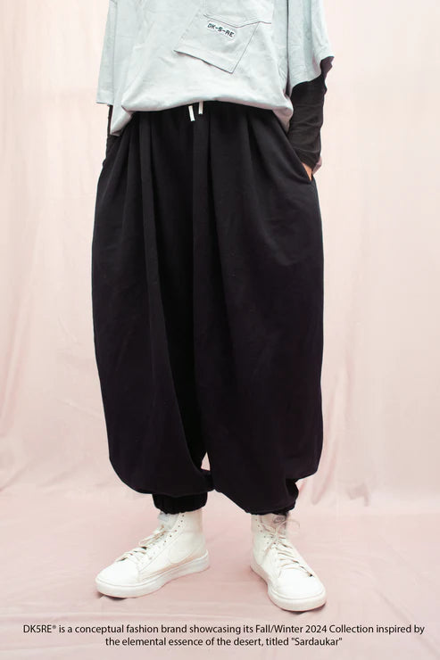 Harem pants negro - Movimiento libre, estilo natural