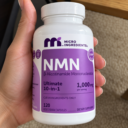 Complejo NMN 10 en 1 de 1000 mg | Con Mononucleótido de Nicotinamida, Resveratrol, CoQ10, Quercetina y Glutatión | Potente Precursor para Energía Celular y Antienvejecimiento